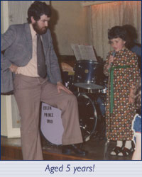 TJ aged five, singing