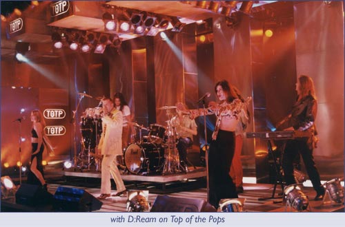 TJ with D:Ream on Top of the Pops
